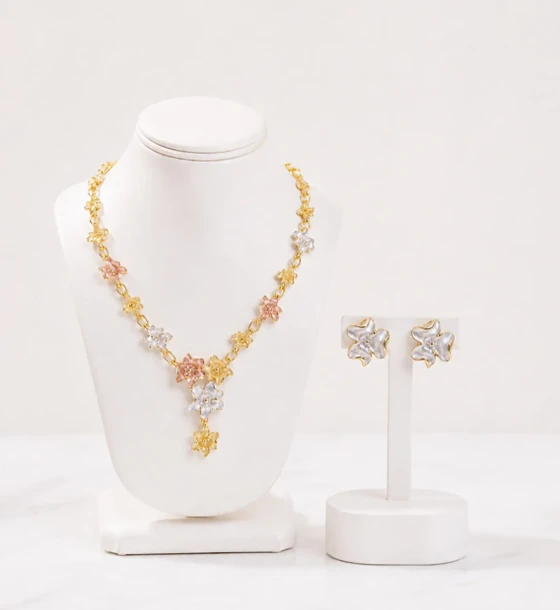 Floral Necklace & Earrings Set
