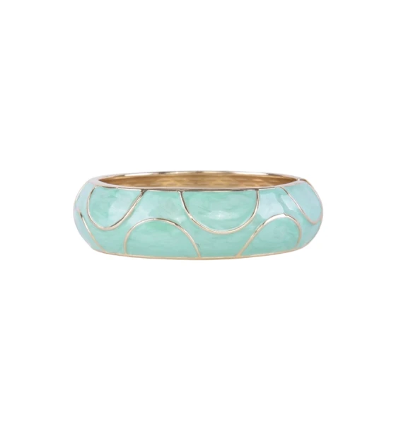 Elegant Wave Design Wide Bangle Bracelet