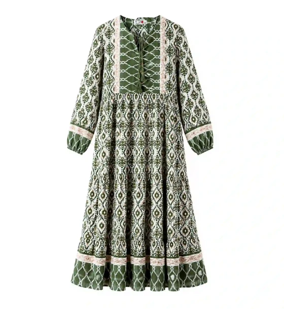 Printed Tie Dress