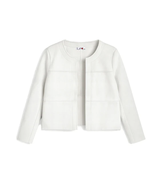 Elegant Suede Jacket with Modern Design