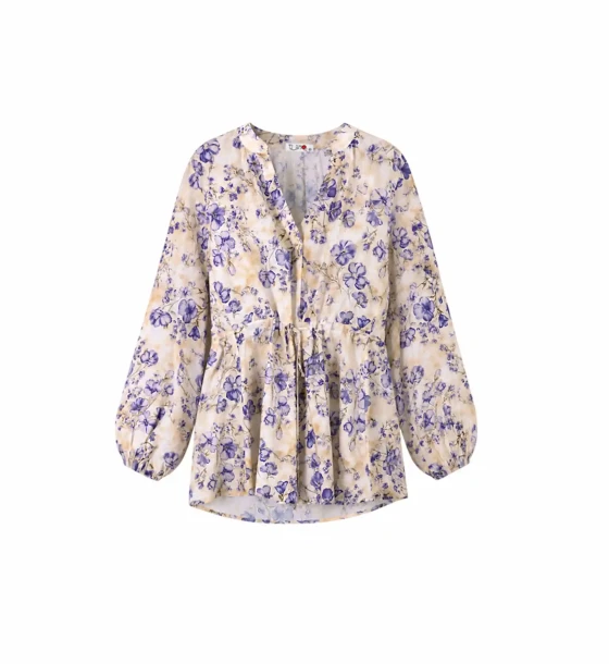 Floral Tie Blouse
