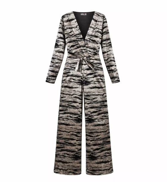 Printed Belted Jumpsuit