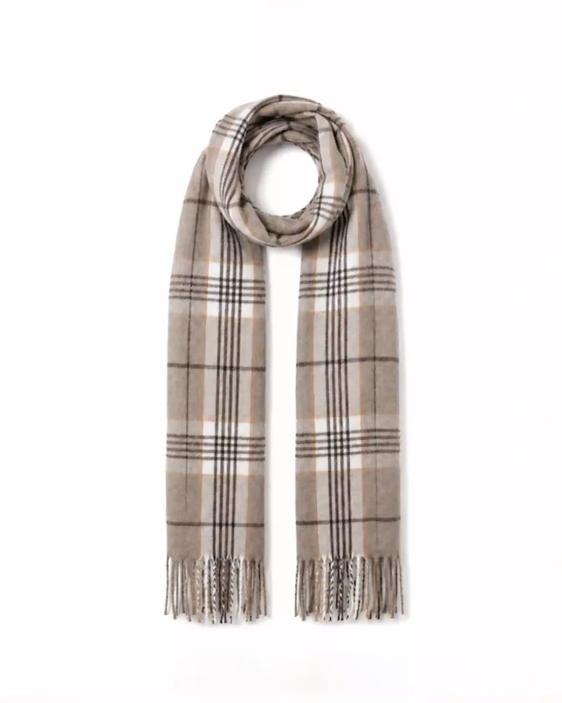 Plaid Fringe Scarf