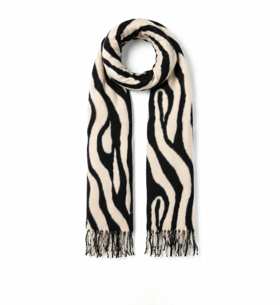 Zebra Fringe Scarf
