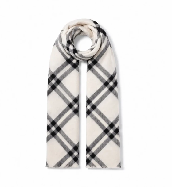 Diagonal Check Scarf