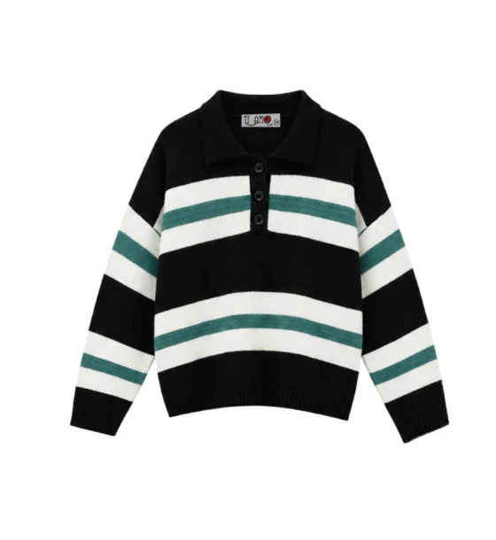 Striped Polo Knit