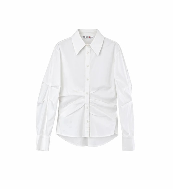 Balloon Sleeve Ruched Shirt