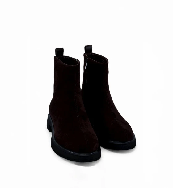 Suede Side-Zip Ankle Boots