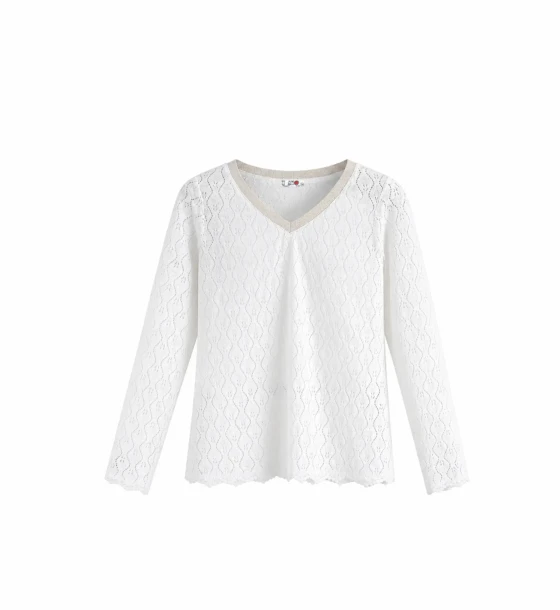V-Neck Lace Top
