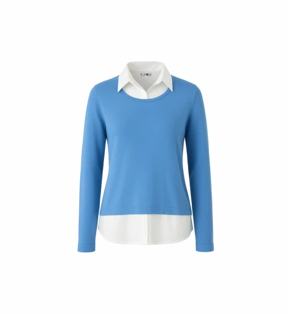 Blouse with Shirt Collar in an Elegant and Modern Design