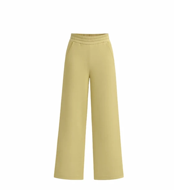 Milton Casual Wide Leg Pants with Elastic Waist