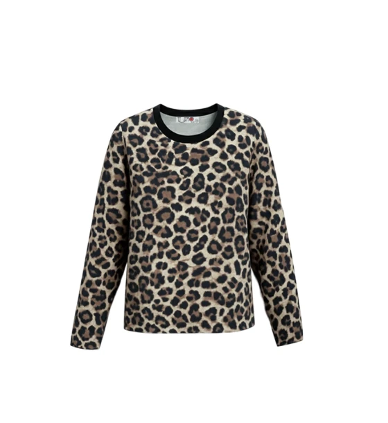 Leopard Print Wide Sabrina Bodysuit