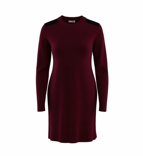 Knit Dress with Shoulder Design