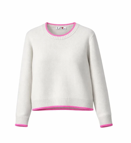 Knit Sweater with Color Trim