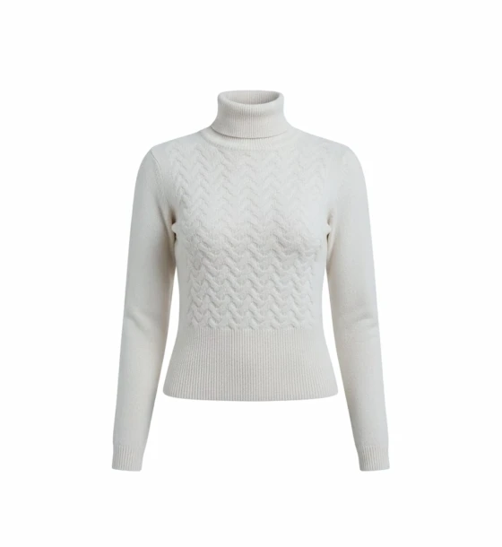 High Neck Knit Blouse