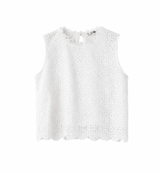 Sleeveless Lace Blouse