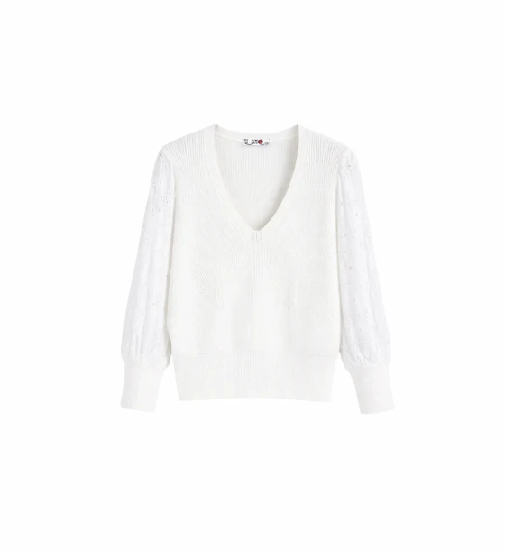 V-Neck Knit Top