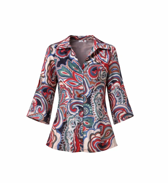 Printed Satin Blouse