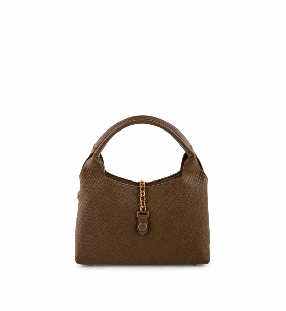 Mini Lady Diagonal Leather