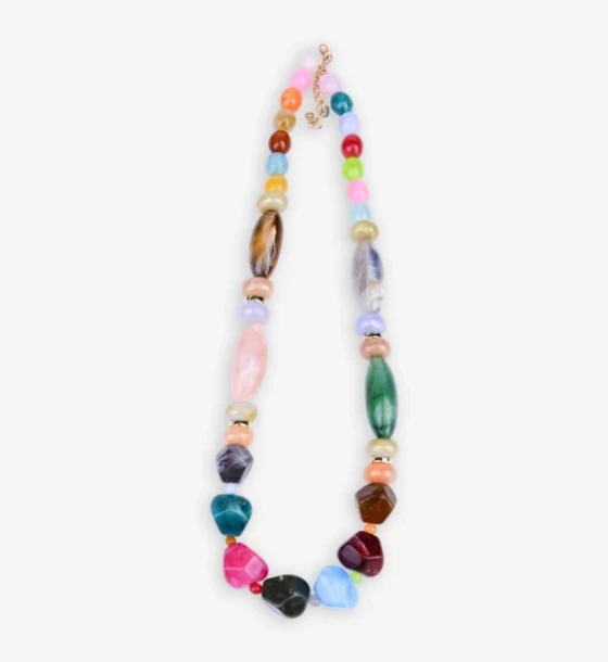 Colorful Crystal Necklace with Modern Design