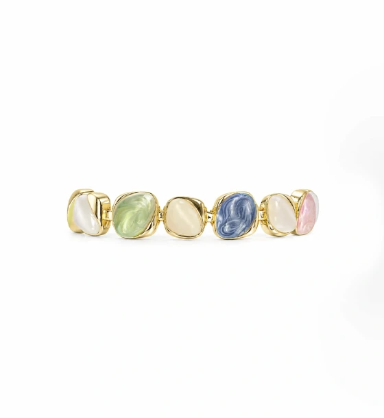 Gold Bracelet with Multicolor