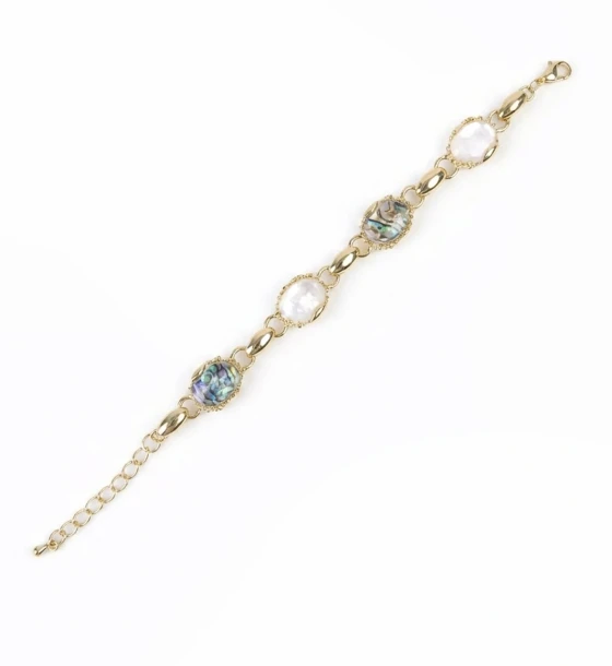 Gold Oval Bracelet  Multi