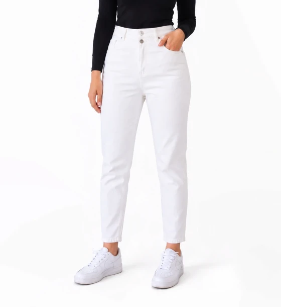 White Slim Leg Pants