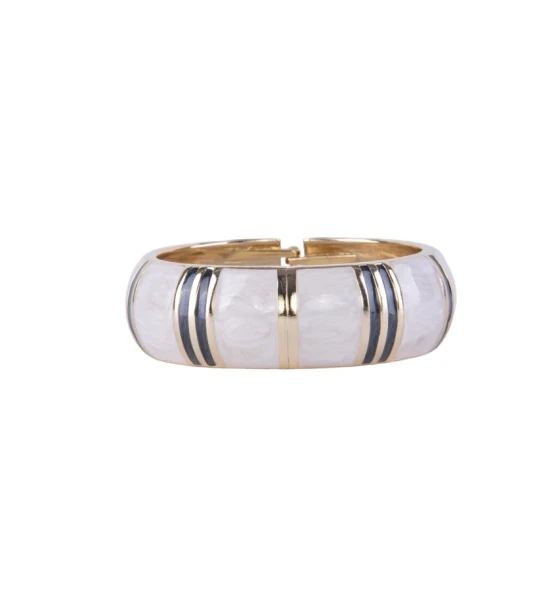 Bangle Bracelet with Silver Accents