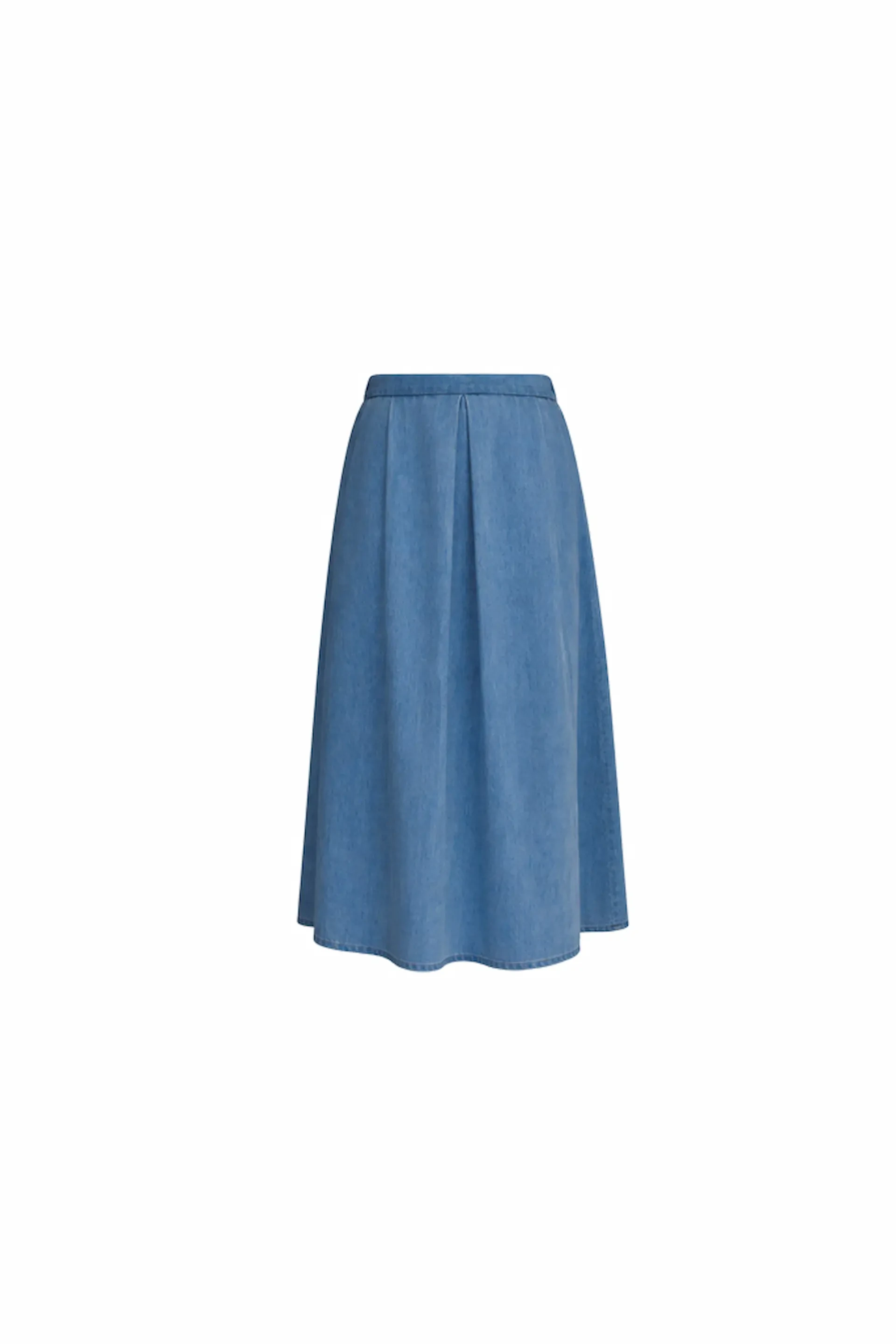 Elastic Waist Denim Skirt