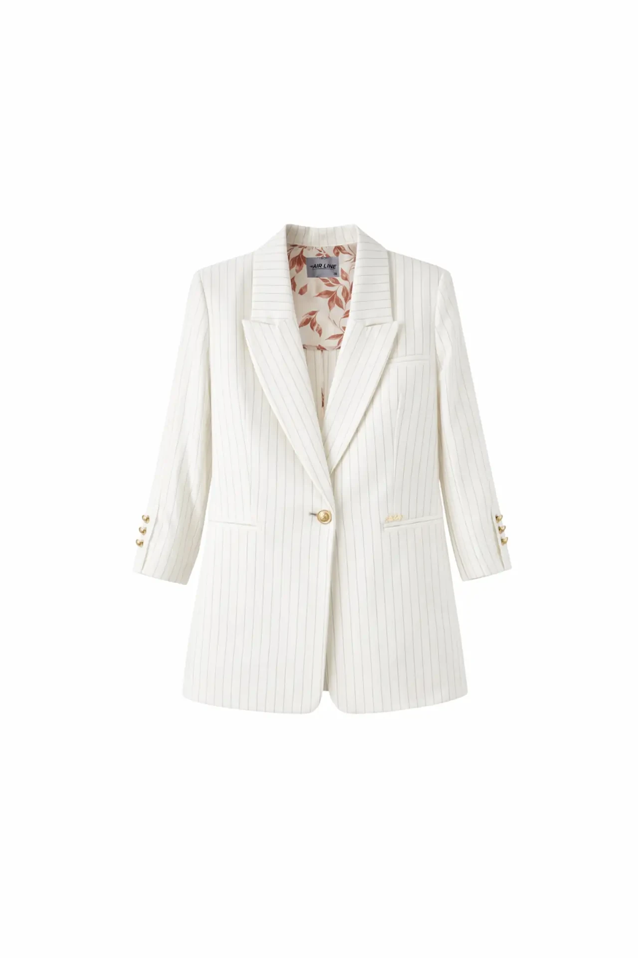 Striped Metal Button Jacket